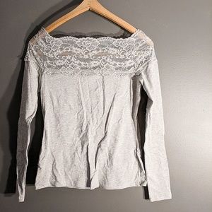 Grey off shoulder cami
